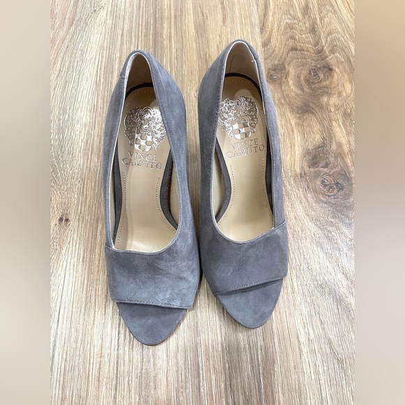 Vince Camuto Rallien size 5.5M magnet grey true velvet Leather suede NWOB - Picture 3 of 6